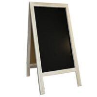 Kundenstopper 60x120cm,<br> Holzrahmen Shabby Chic, weisslich