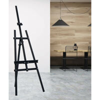 Holzstaffelei Höhe 165cm,<br> Holz schwarz, höhenverstellbar